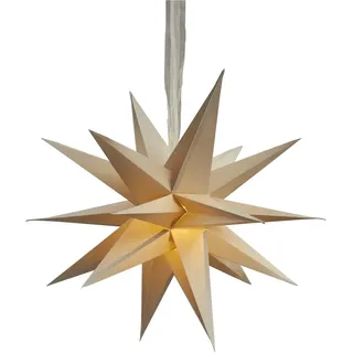 3D Stern ,December' aus Papier, 18 Zacken, braun, Ø 45cm - Beige