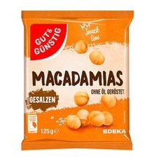 GUT&GÜNSTIG Macadamias geröstet & gesalzen 125,0 g