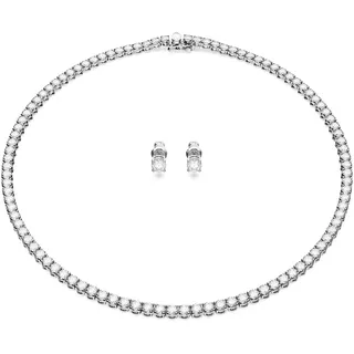 Swarovski Matrix Tennis Set Silber/Kristall