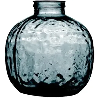 NATURAL LIVING VASE Louise 9L Saphir AUS RECYCELTEM Glas Durchmesser 25CM X H30CM