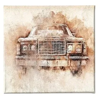 Homemania HM20KNV60x60-32 Bild Maschine – Kunst und Graffiti – für Wohnzimmer, Schlafzimmer – mehrfarbiges Polyester Holz 60 x 3 x 60 cm – HM20KNV60 x 60 – 32