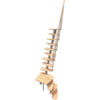 Minka Raumspartreppe  Quatro TURN Grau Geschosshöhe bis 298 cm