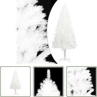 The Living Store Künstlicher Weihnachtsbaum Naturgetreue Nadeln Weiß 120 cm - Weiß