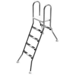 OKU Obermaier GmbH Hochbeckenleiter V2A Silber 4/1 oder 5/1 Stufen