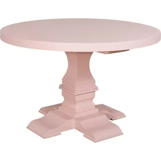 Casa Padrino Landhausstil Esstisch Rund Hellrosa / Rosa Ø 130 x H. 78 cm - Esszimmertisch im Landhausstil - Hellrosa, Rosa