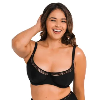 Curvy Kate Damen Erstklassiges Balconette-Bikinioberteil Bikini, Blickdicht, Schwarz, 65L
