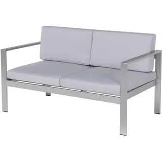 Beliani Salerno Loungesofa hellgrau