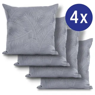 Dekokissen grau jungle 50 x 50 cm 4-er Set