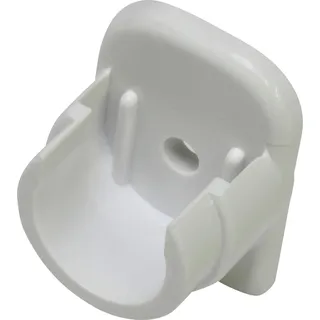 GARDINIA Wandlager für Vitragestangen und Scheibenstangen mit Ø 11 mm - 12 mm, Für Nischenmontage, 2 Stück, Wandmontage, Kunststoff, Weiß