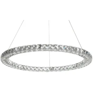 Beliani Magat 1-flg. ø 60 cm rund silber transparent