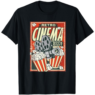 Retro Kino Poster Plakat Popcorn Kamera Film T-Shirt