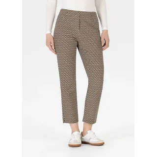 STEHMANN 3/4-Hose mit Minial-Muster, braun
