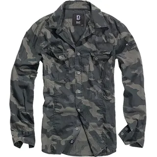 Brandit Slim Langarmhemd - Dark Camo - 2XL
