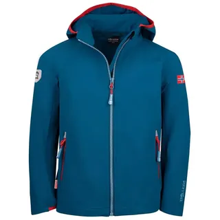 TROLLKIDS Kvalvika Jacke Petrol/Rot 128