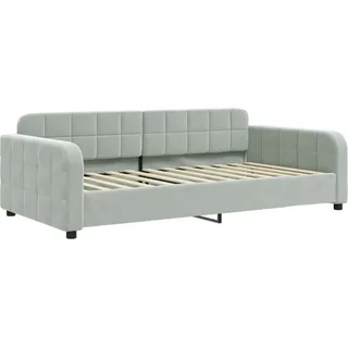 vidaXL Tagesbett Hellgrau 100x200 cm Samt - Grau
