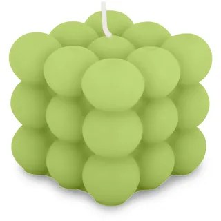 pajoma® Bubble Kerze, Hellgrün 2-Set | Candle aus 30% Soy Wax + 70% Paraffin | Brenndauer ca. 25 Stunden - H 6 cm Ø 6 cm, 160 g Wachsgewicht | Äshetische Sojawachs Candle für Wohnkultur