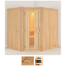 Bild Sauna »Stine«, (Set), ohne Ofen beige