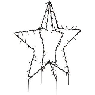 Star Trading 807-53, Leichte Dekorationsfigur, Schwarz, IP44, Stern, Schwarz, 90 Glühbirne(n) - Schwarz