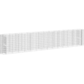 vidaXL Gabionen-Hochbeet Verzinktes Eisen 540x50x100 cm - Silber