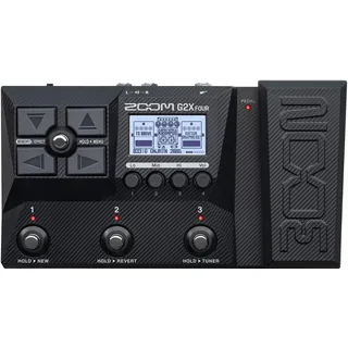 Zoom G2X FOUR Multi-Effektpedal für Gitarre mit Amp-Modelling und Effekt-Modelling