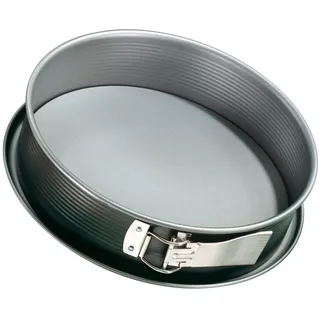 Zenker Springform energy Flachboden Ø 28 cm mit Auslaufschutz Premium-Backform, für köstliche Kuchen, verkürzt die Backzeit um 30%, Menge: 1 Stück, Anthrazit/Silber