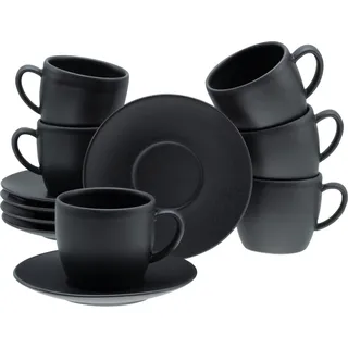 CreaTable Cappuccinotasse 0,24 l Schwarz 12 St.