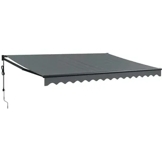 vidaXL Elektrische Markise mit Kurbel Anthrazit 4x3 m - Grau