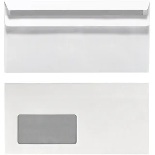 Herlitz DIN Lang 110 x 220 mm 75 g/m2 Weiß 25 St. mit Fenster selbstklebend