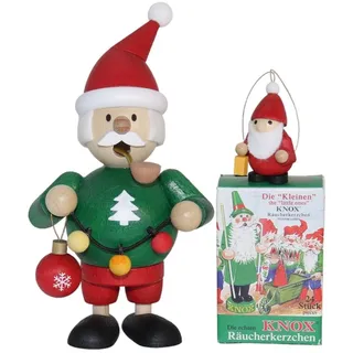 Geschenkset Mini Räuchermann Weihnachtswichtel Lichterkette 7,5x12,5x5,5 cm