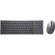 Bild von KM7120W Bluetooth®, WLAN Tastatur, Maus-Set Deutsch, QWERTZ Grau (metallic), Schwarz