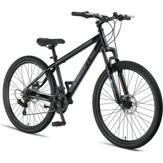 Licorne Bike Thunder Premium Mountainbike in 20, 24, 26, 27.5 und 29 Zoll Fahrrad für Mädchen Jungen Herren und Damen Discbremse - Schwarz