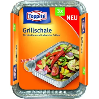 Toppits Grillschale 17,0 x 22,0 cm Aluminium silber