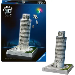 Ravensburger 3D Puzzle Iconics: Schiefer Turm von Pisa - mit Licht