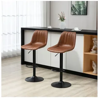 Homcom Barhocker Kunstleder Stahl