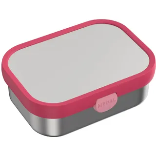 Mepal "Edelstahl-Brotdose mit Gabel Campus 18 x 13 cm", pink