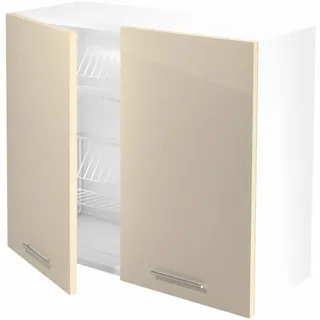 Halmar Oberer, höher Küchenschrank Vento GC-80/72 - weiß / beige Hochglanz - Beige