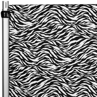 CV Linens bkdp_12_spdx 4-Wege-Stretch-Vorhang, Zebra-Spandex, 366 cm x 152 cm, Schwarz und Weiß, 1 Stück