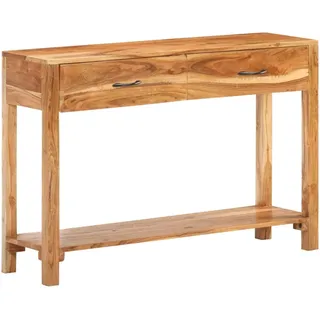 vidaXL Sideboard 110x30x75 cm Massivholz Akazie