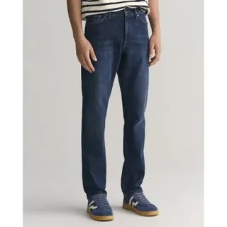 Gant für Herren. 1000260 Blaue Slim Fit Jeans (38/32), Lässig, Baumwolle, Denim, Nachhaltig