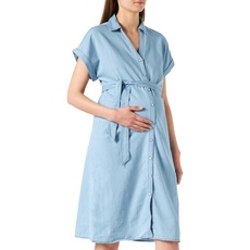 Supermom Damen Dress Nurs ss Tencel Kleid, Light Blue-P191, XL