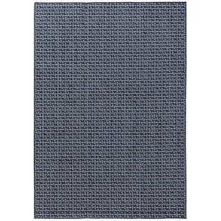 benuta Outdoorteppich Lou Blau 200x300 cm , Kunststoff , Grafikmuster , Rechteckig , 200x300 cm , Oeko-Tex® Standard 100, Made in Turkey , wasserabweisend , Teppiche und Böden, Teppiche, Outdoorteppiche