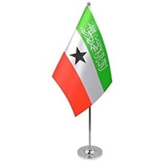 AZ FLAG Prestige TISCHFLAGGE Somaliland 22x15cm Metall - Republik Somaliland TISCHFAHNE 15 x 22 cm - flaggen