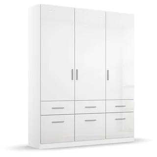 Kleiderschrank Celle 136 x 197 cm Dekor weiß