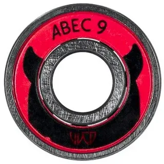 Powerslide WICKED BEARINGS Abec 9, Stahl/Rot, 1