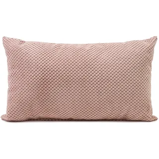 Gözze - Kissen Sven, Dekokissen in genoppter Optik, Weiches Sofakissen mit Füllung, 100% Polyester, 30 x 50 cm - Altrosa