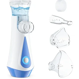 Inhalationsgerät, JOSSIS Ultra Leise Inhaliergeräte für Erwachsene, Kinder, Partikelgröße 1-5μm, Einstellbarer Sprühnebel, Aufladbarer Inhalator