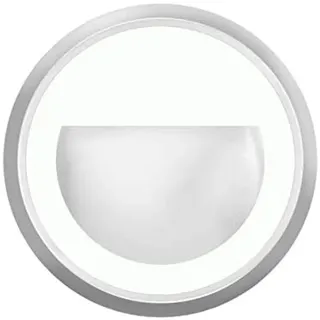 Balizas LECU/A RC (BT,RAL9006) - Tensión alimentación: 220-230V 50/60Hz - Color difusión: Blanco - Color embellecedor: Gris plata - Caja de empotrar: Blanco frío - Color LEDs: Inexistente