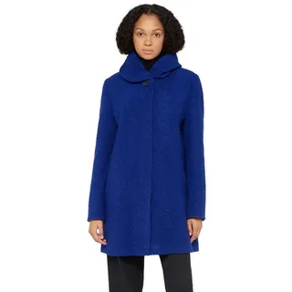 GIL BRET Wolljacke ohne Kapuze mit extra hohem Kragen, blau