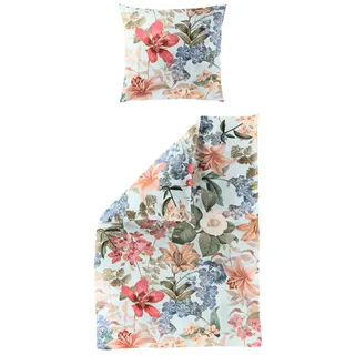 BIERBAUM 5313 Blumen Blau 135 x 200 cm + 80 x 80 cm