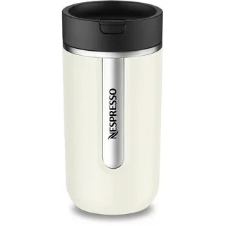 NESPRESSO Travel Mug Medium Vanilla Ice 400ml | Thermobecher Kalt & Warm für Kaffee, Tee, Matcha, etc. | Auslaufsicher, spülmaschinenfest | Kaffeebecher to go mit Deckel | Edelstahl Becher